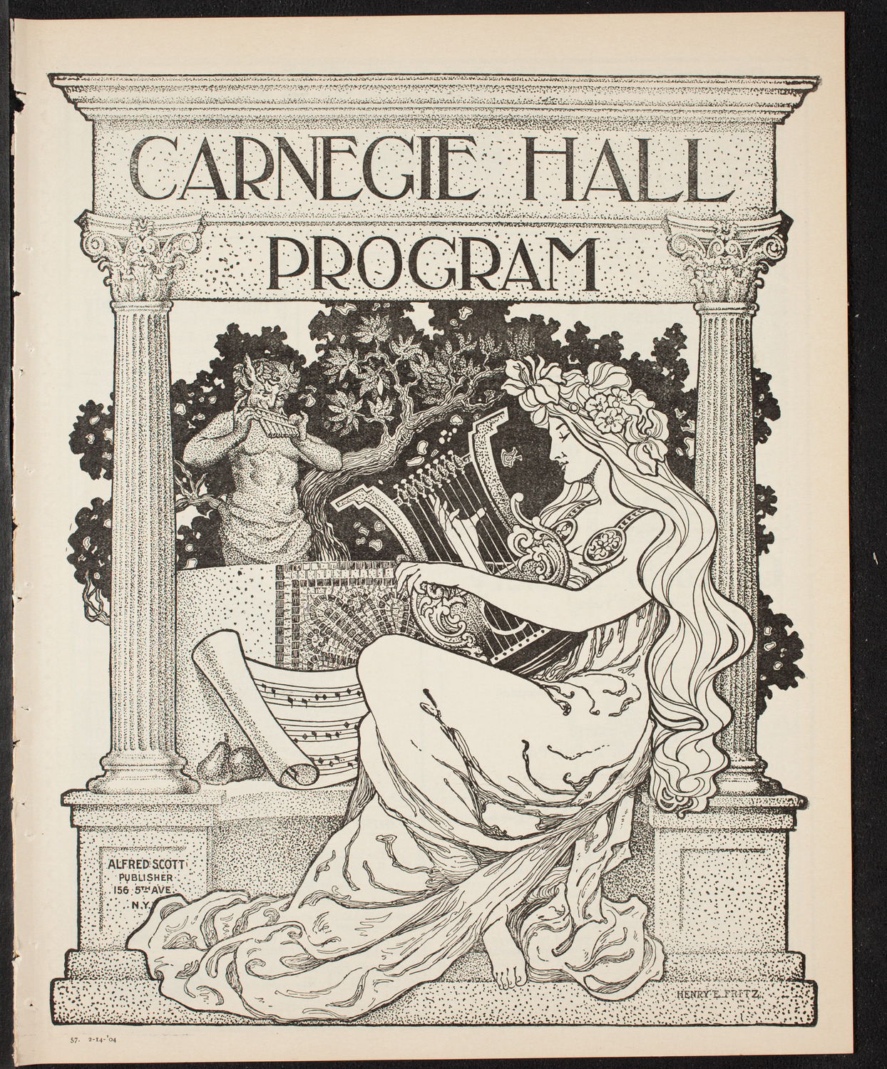 New York Symphony Orchestra, February 14, 1904, program page 1