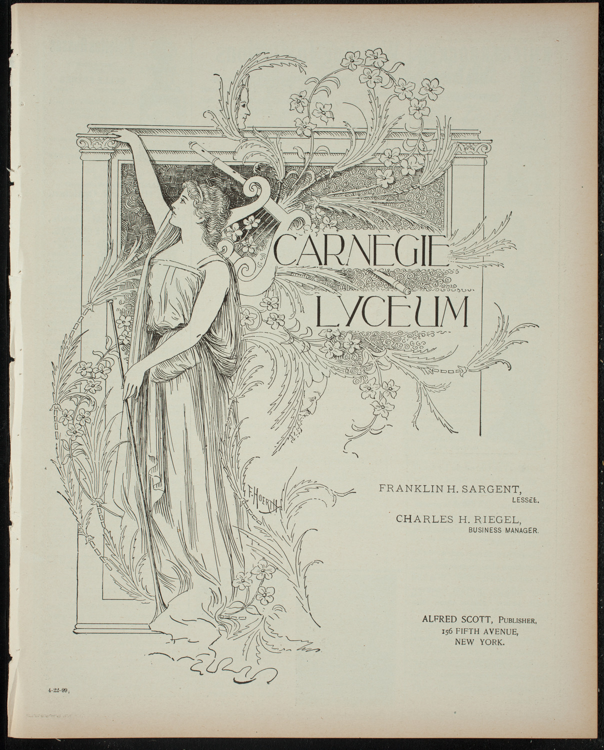 Jeanette Robinson Murphy, April 22, 1899, program page 1