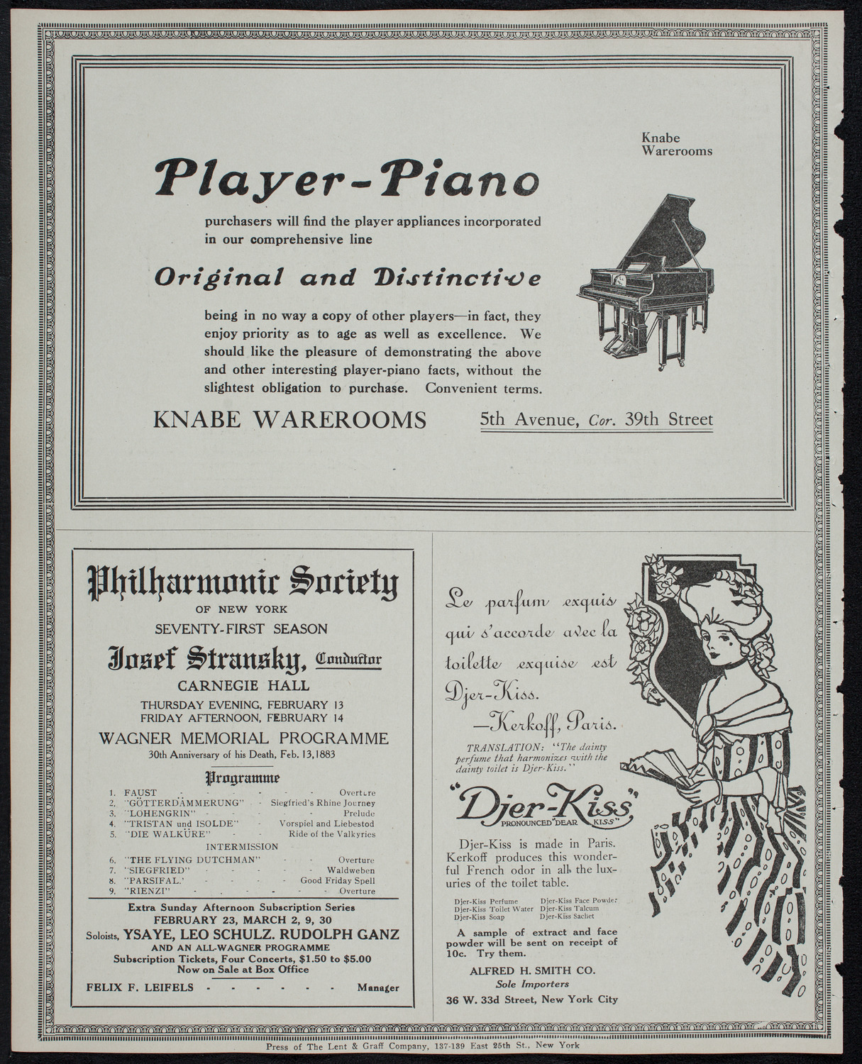 Clef Club Orchestra / Benefit: Music School Settlement for Colored People of the City of New York, February 12, 1913, program page 12