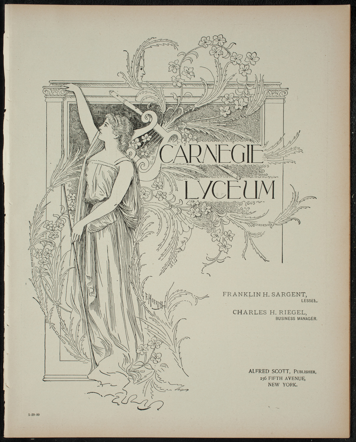 Ibsen's "Ghosts", May 29, 1899, program page 1