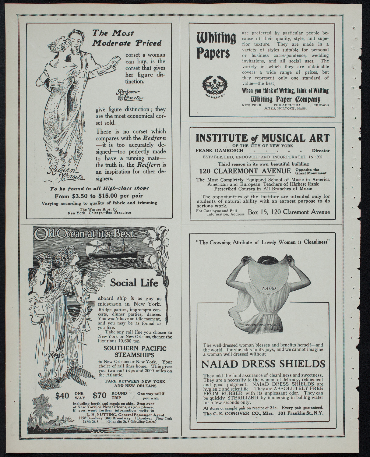 Efrem Zimbalist, Violin, April 27, 1913, program page 2