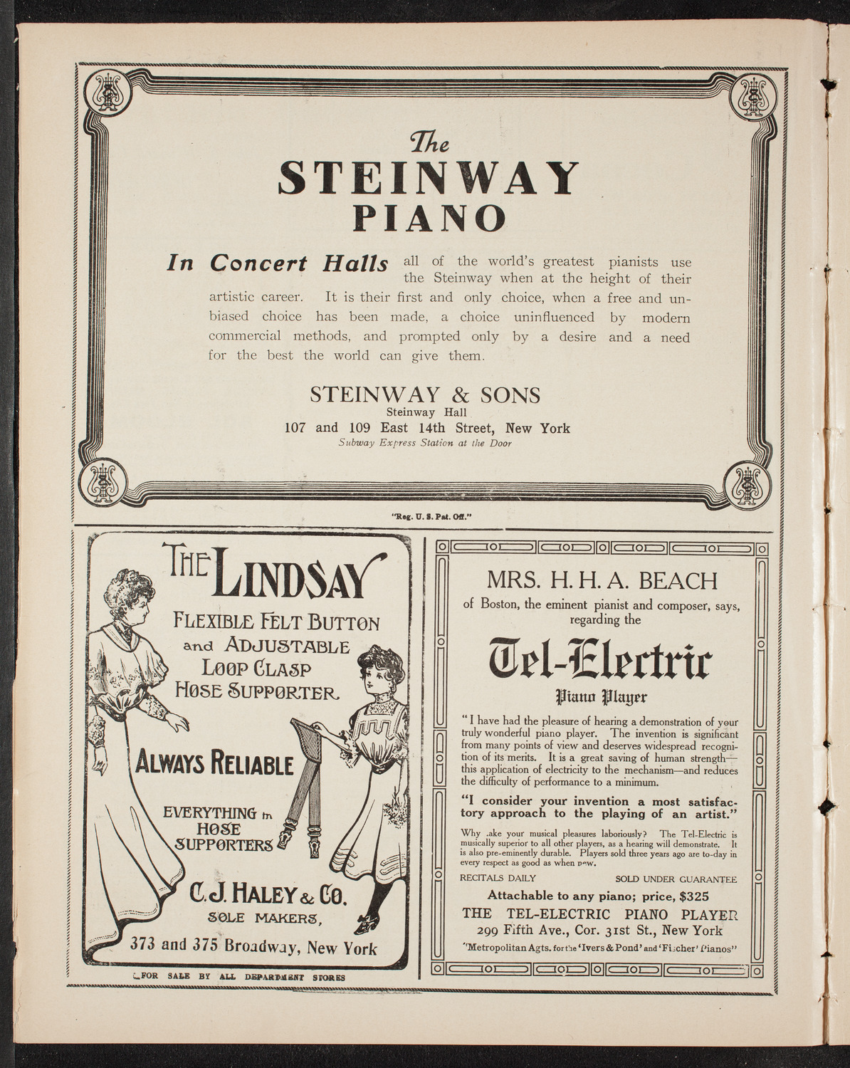 The Civic Forum, March 12, 1909, program page 4