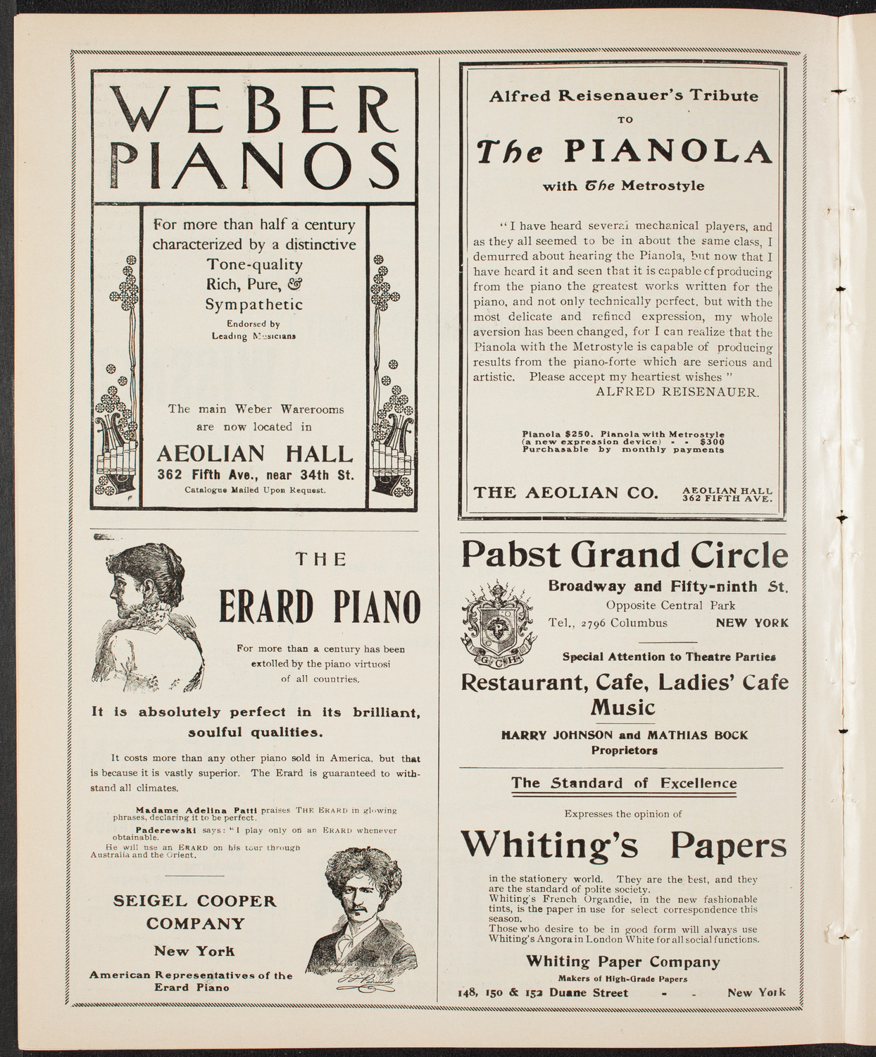 Richard Strauss with New York Philharmonic, March 25, 1904, program page 6