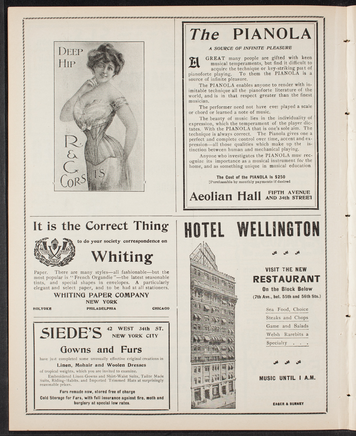 Advanced Singing Class of The People's Choral Union, April 26, 1903, program page 6