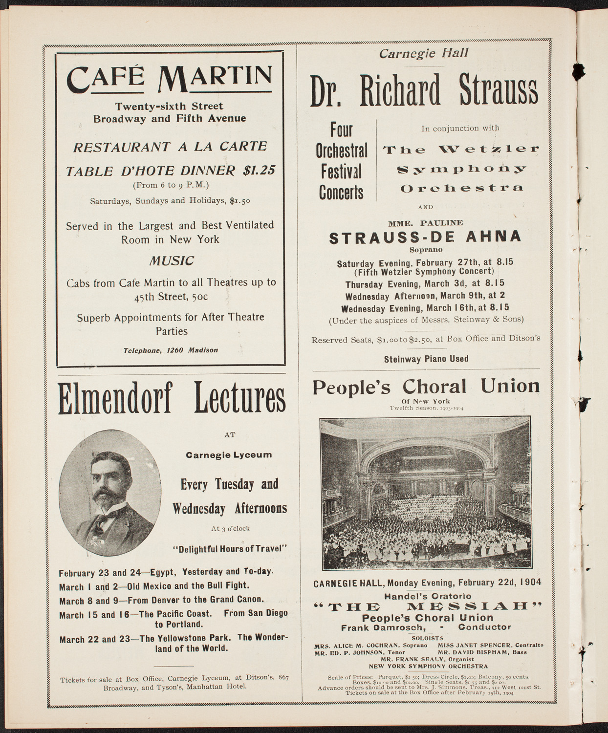 Ferruccio Busoni, Piano, February 13, 1904, program page 10
