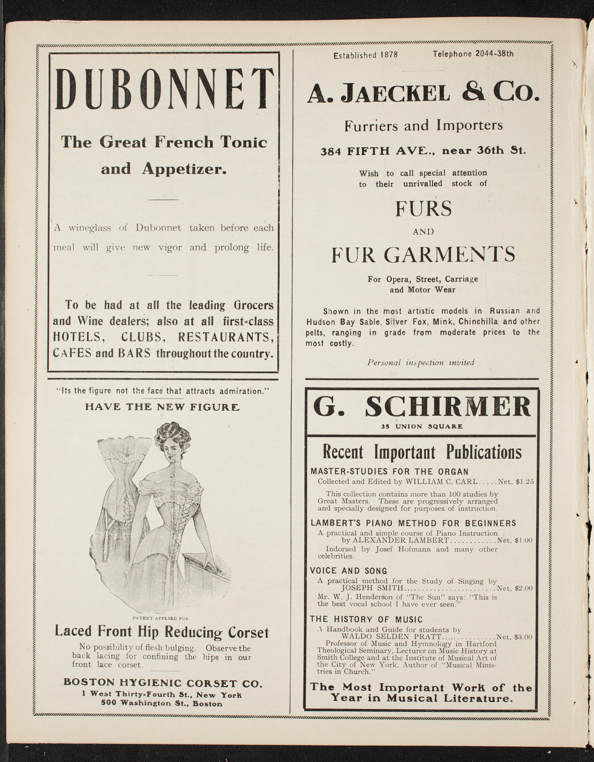 Burton Holmes Travelogue: Vienna, January 19, 1908, program page 8