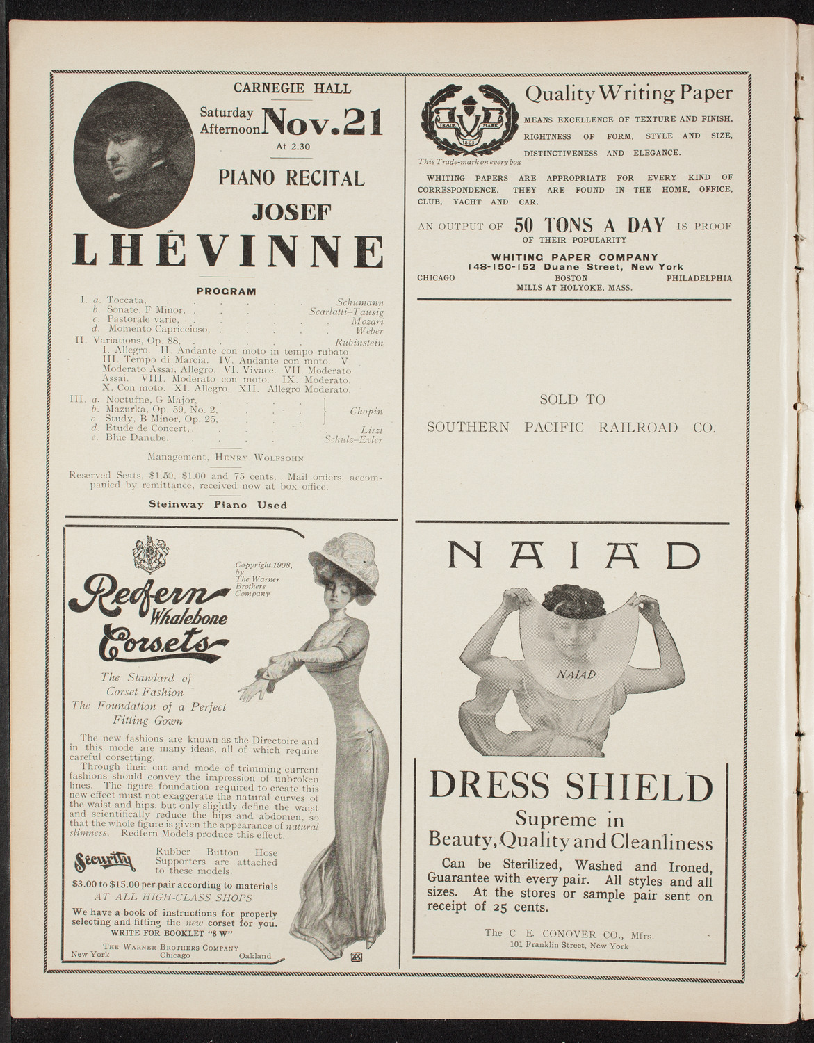 Benefit: National Republican College League, October 30, 1908, program page 2