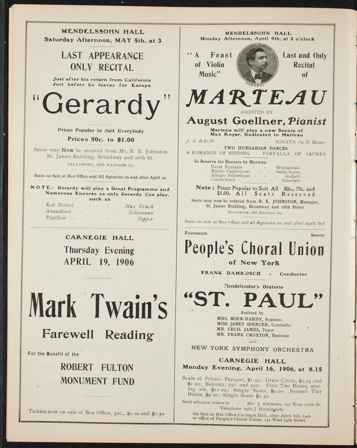 Symphony Concert for Young People, March 31, 1906, program page 10