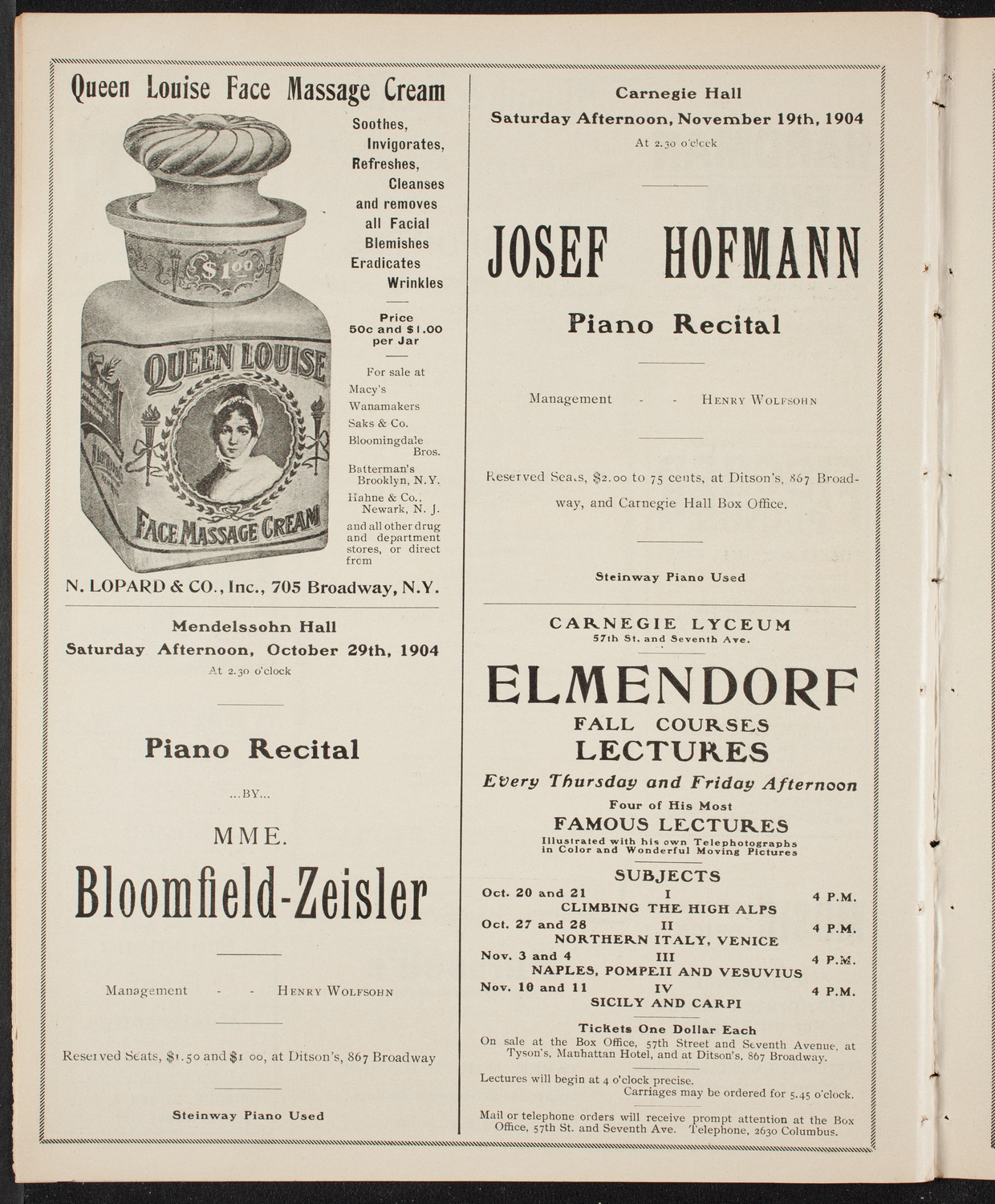 Columbus Day Celebration, October 12, 1904, program page 8