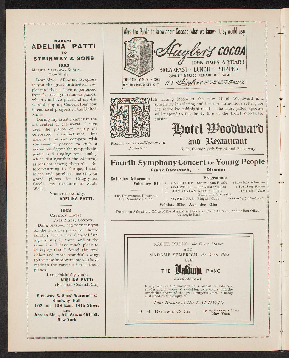 Arion Society, January 22, 1904, program page 4