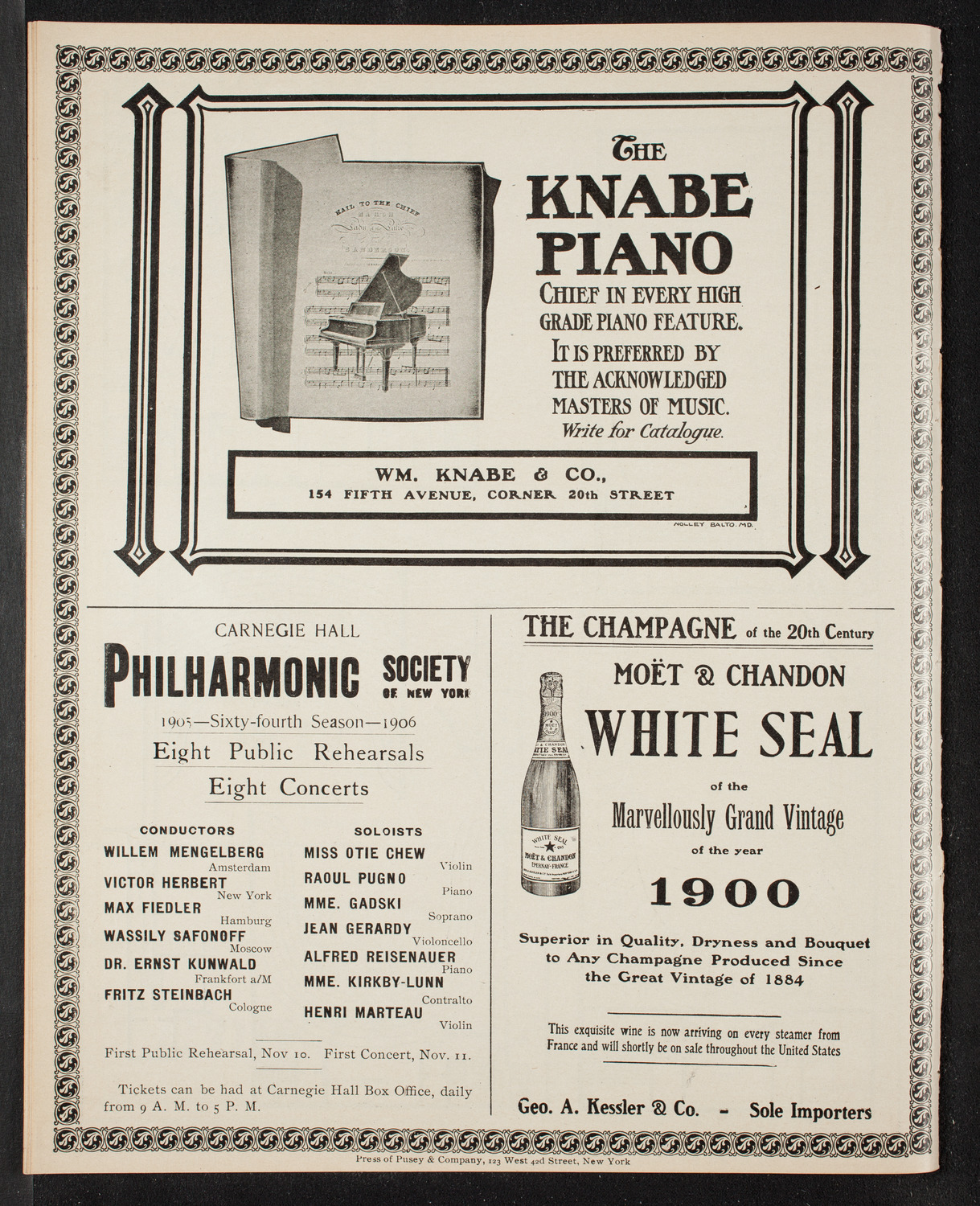 Emma Calvé, Soprano, and Her Company with the New York Symphony Orchestra, November 4, 1905, program page 12