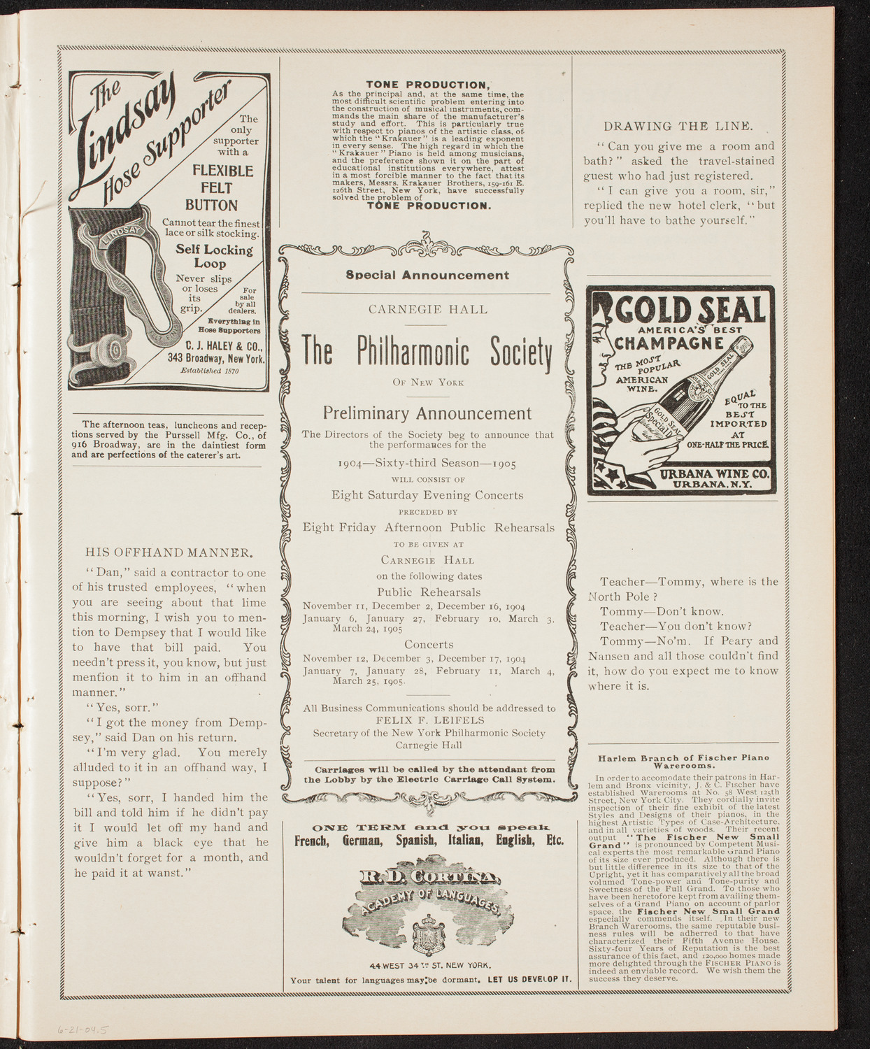 Graduation: Manhattan College, June 21, 1904, program page 9