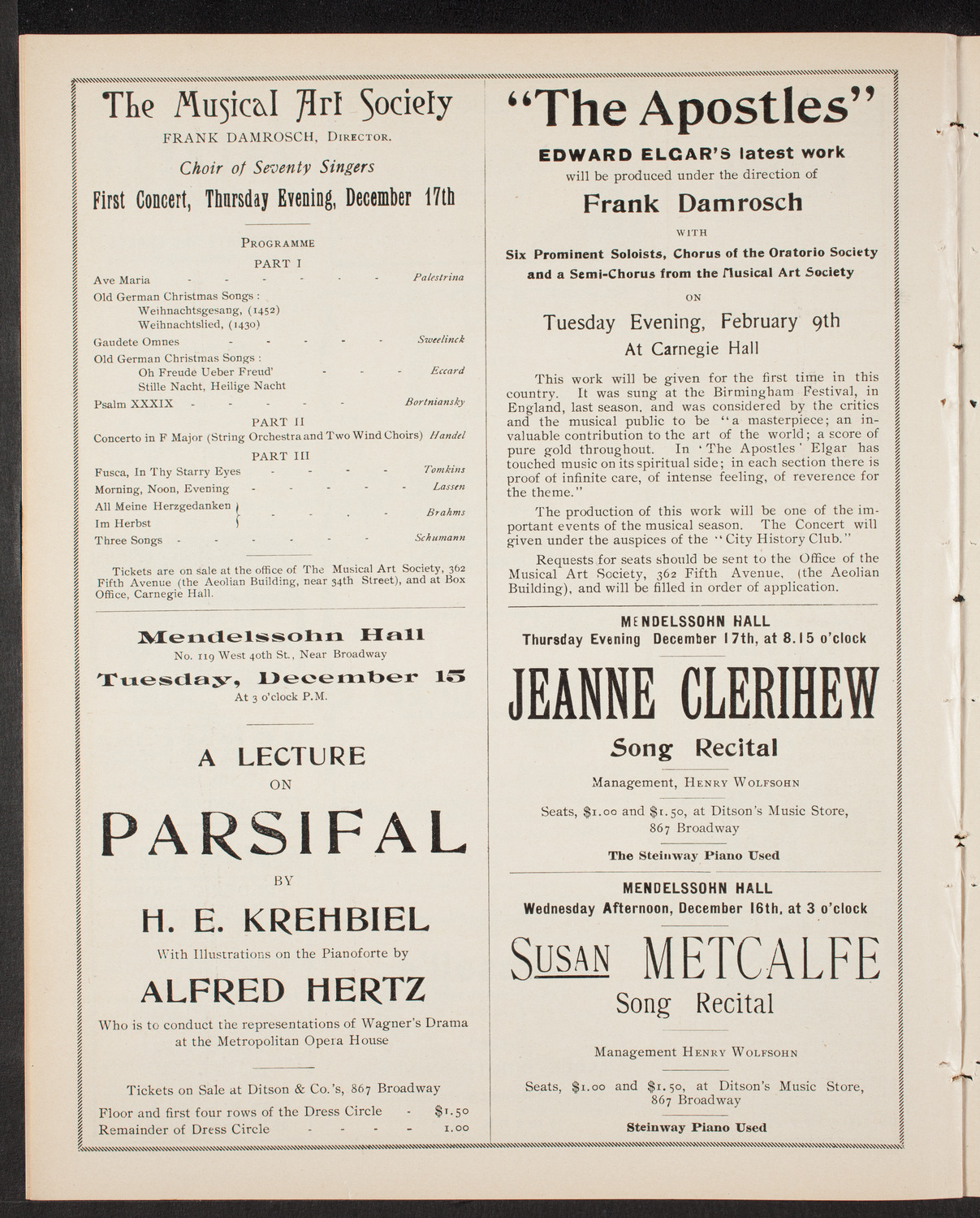 New York Philharmonic, December 4, 1903, program page 8