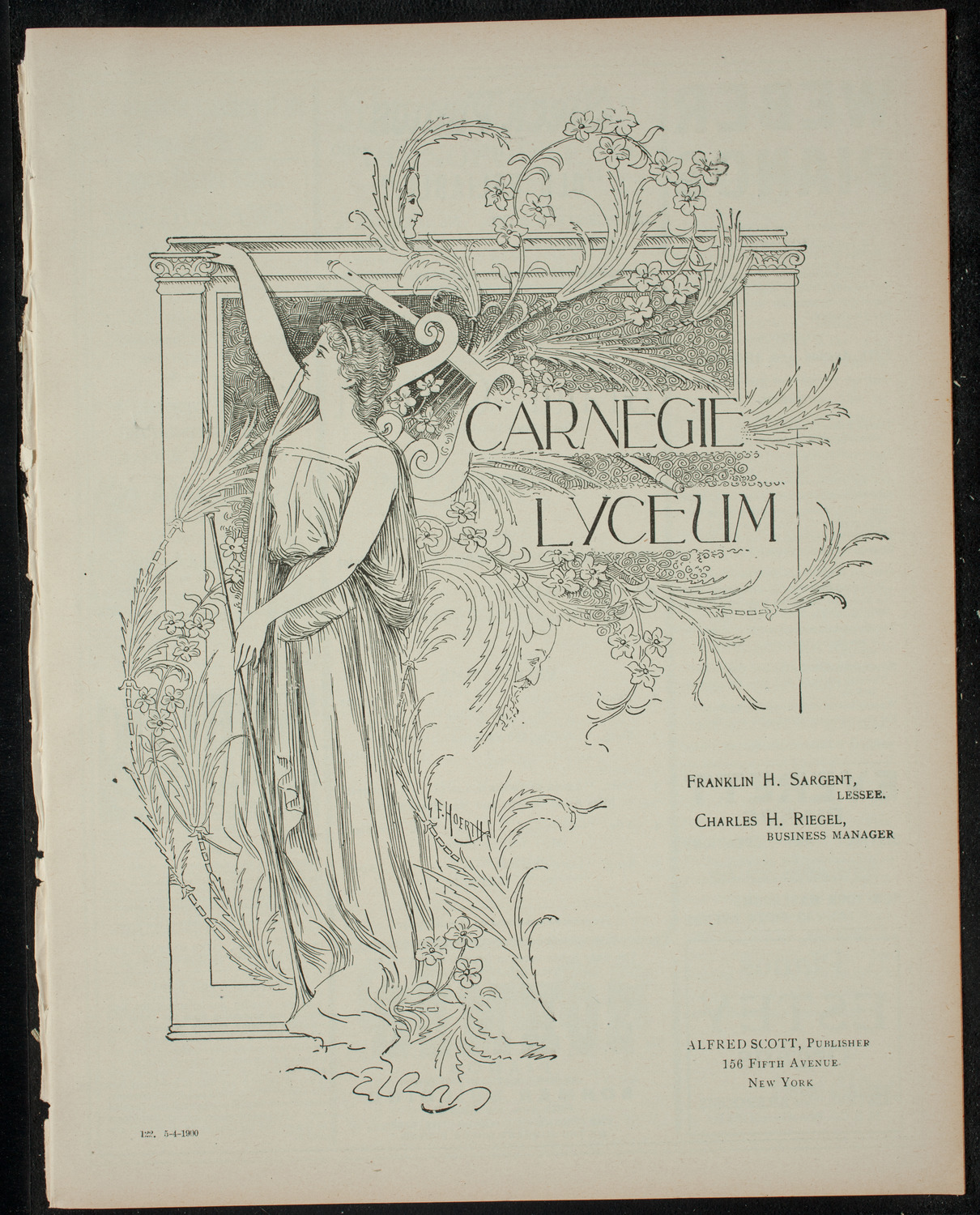 Grand Concert by Pupils of Prof. Signor G. Ponsi, May 4, 1900, program page 1