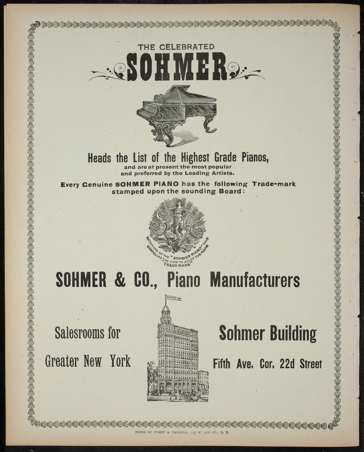 Soirée Musicale given by Mr. Walter John Hall, February 17, 1899, program page 8