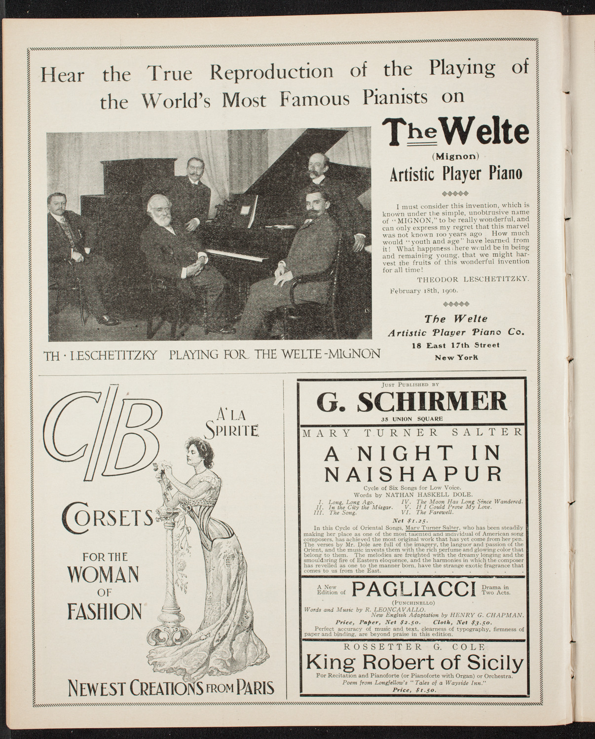 New York Symphony Orchestra, November 3, 1906, program page 8