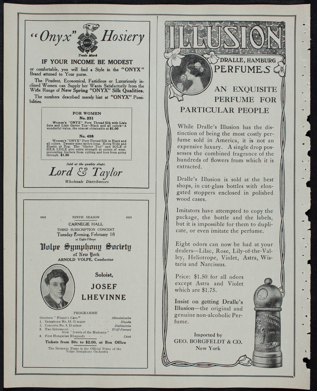 New York Philharmonic, February 13, 1913, program page 8