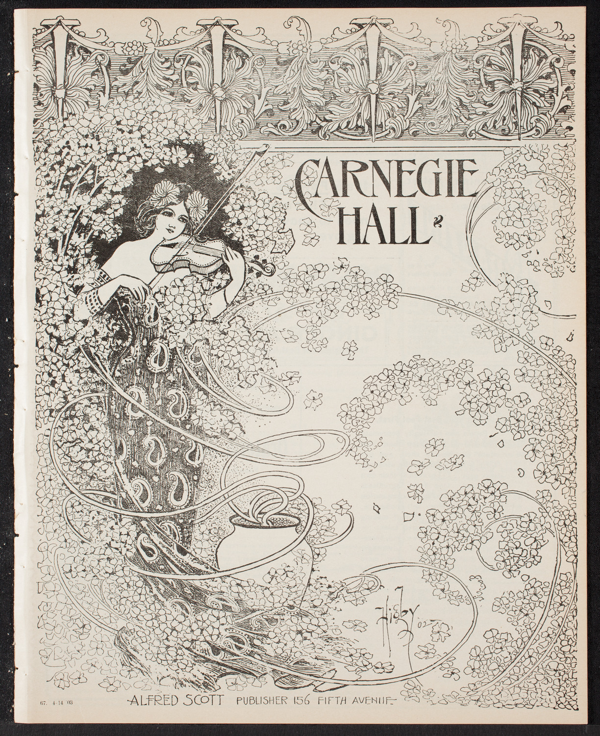 New York Banks Glee Club, April 14, 1903, program page 1
