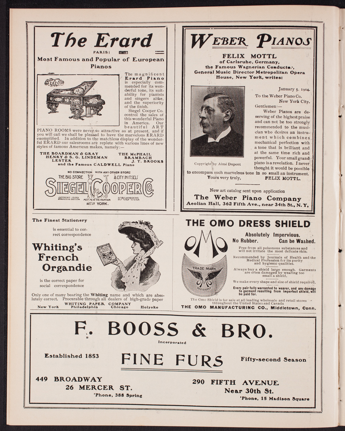Josef Hofmann, Piano, December 25, 1904, program page 6