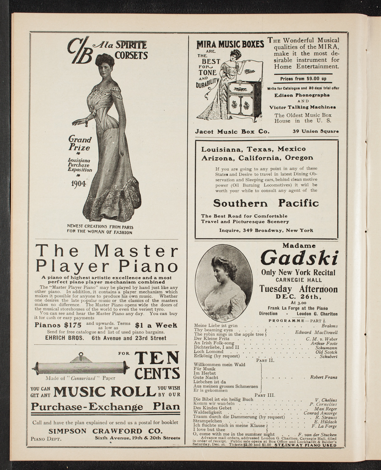 Musical Art Society of New York, December 14, 1905, program page 8