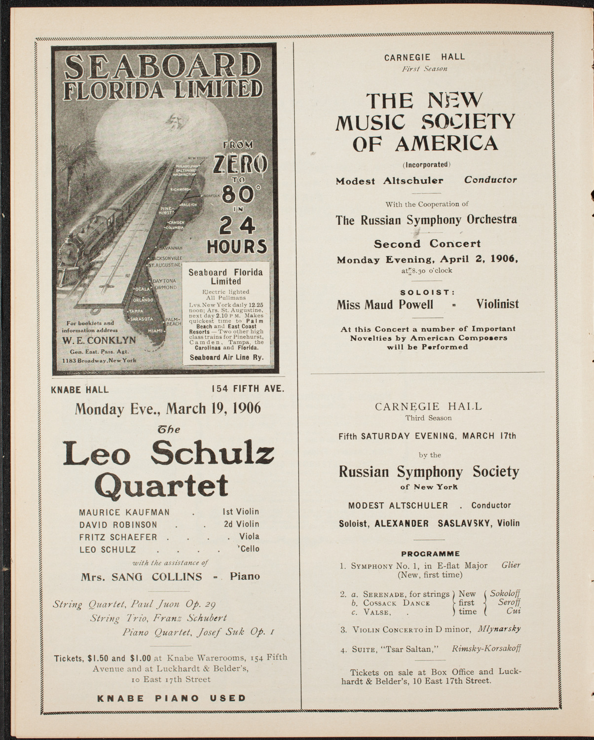 Elmendorf Lecture: Sahara, March 11, 1906, program page 10