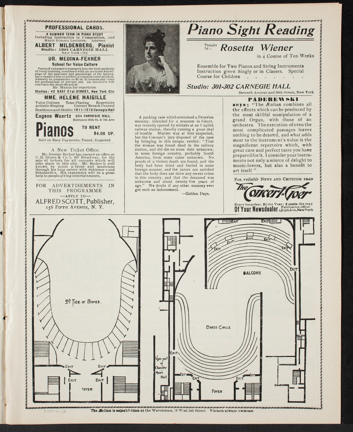 David Bispham, Baritone, March 24, 1901, program page 3