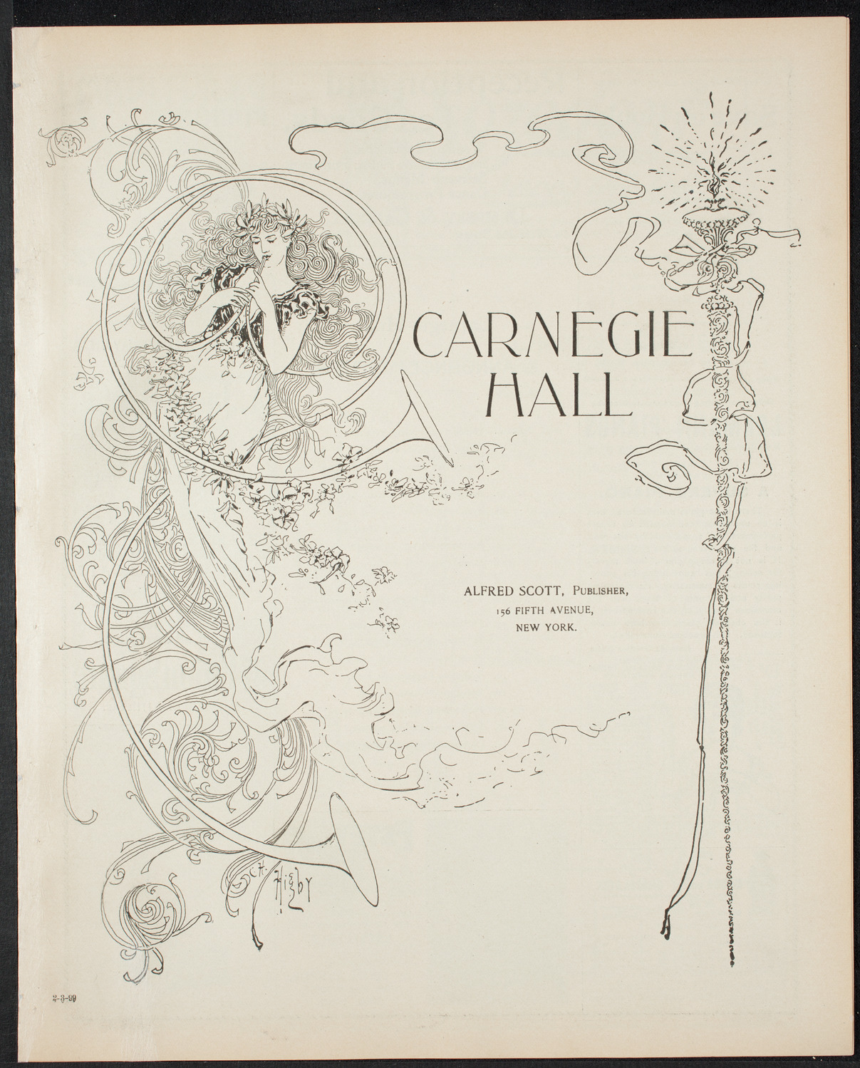 New York Philharmonic, February 3, 1899, program page 1