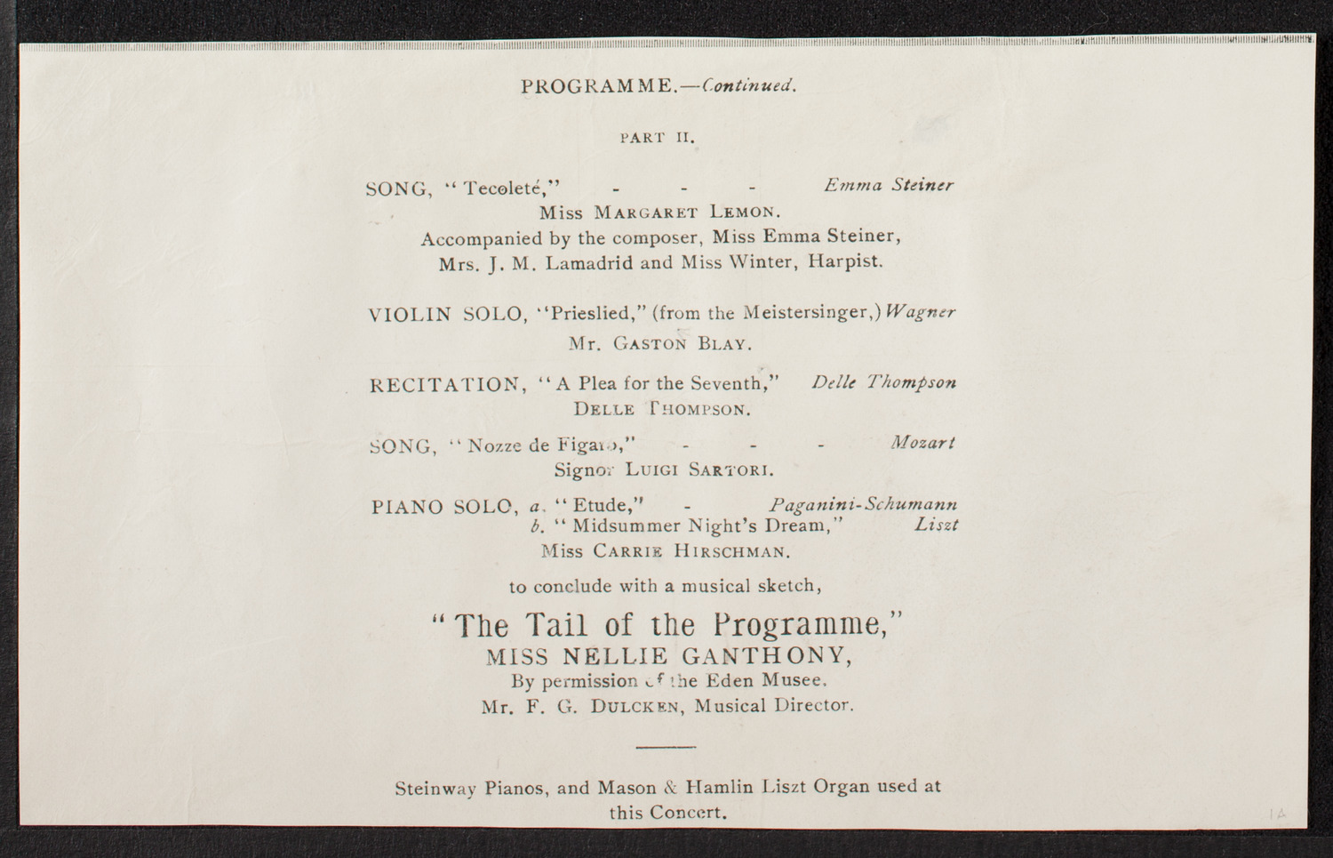Benefit: St. Andrew's New York and Brooklyn One Cent Coffee Stands, March 29, 1895, program page 3