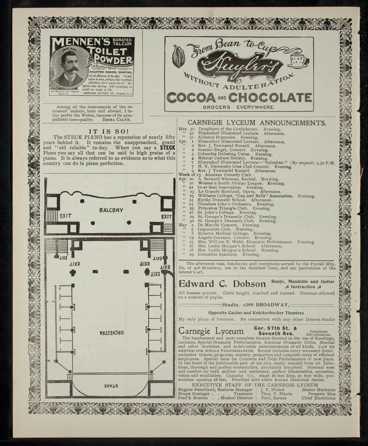 United Daughers of the Confederacy, March 30, 1903, program page 4