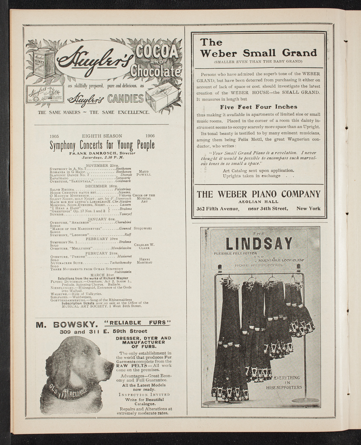 New York Symphony Orchestra, November 14, 1905, program page 6