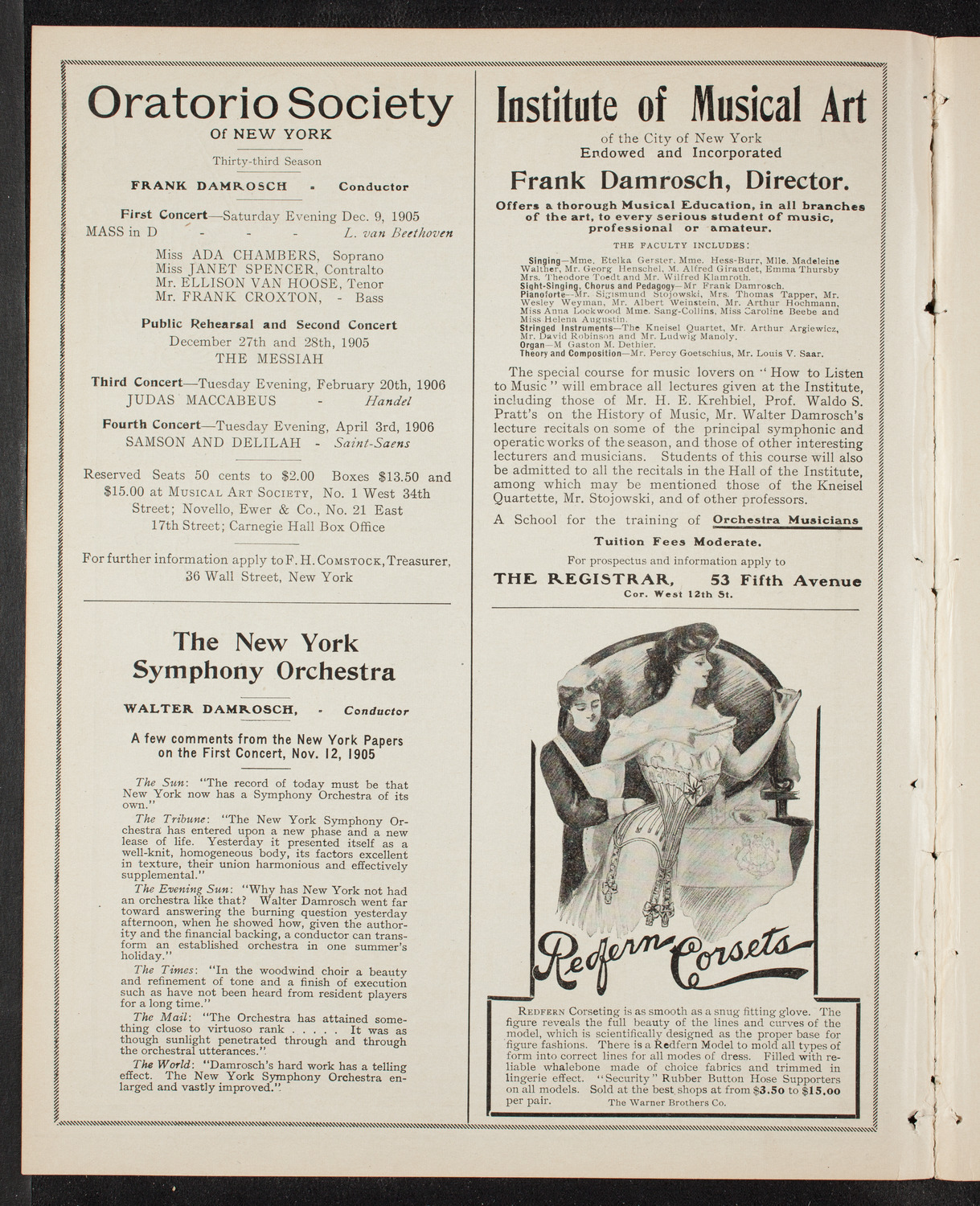 New York Philharmonic, December 2, 1905, program page 2