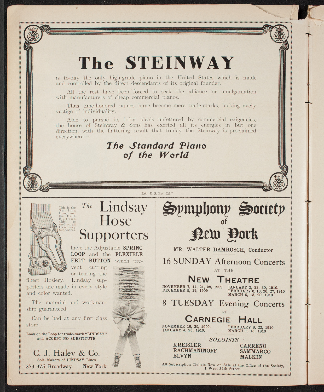 George Hamlin, Tenor, October 17, 1909, program page 4