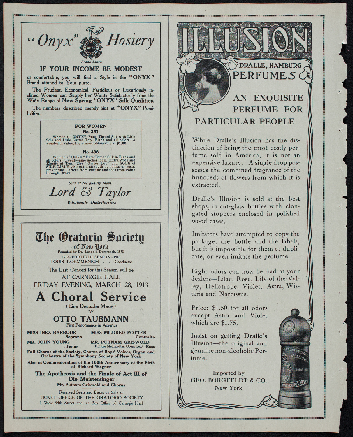 Catholic Oratorio Society, March 9, 1913, program page 8