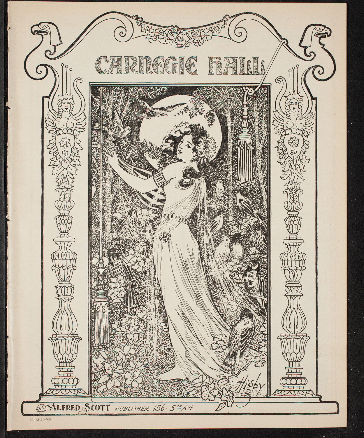 New York Philharmonic, December 29, 1909, program page 1