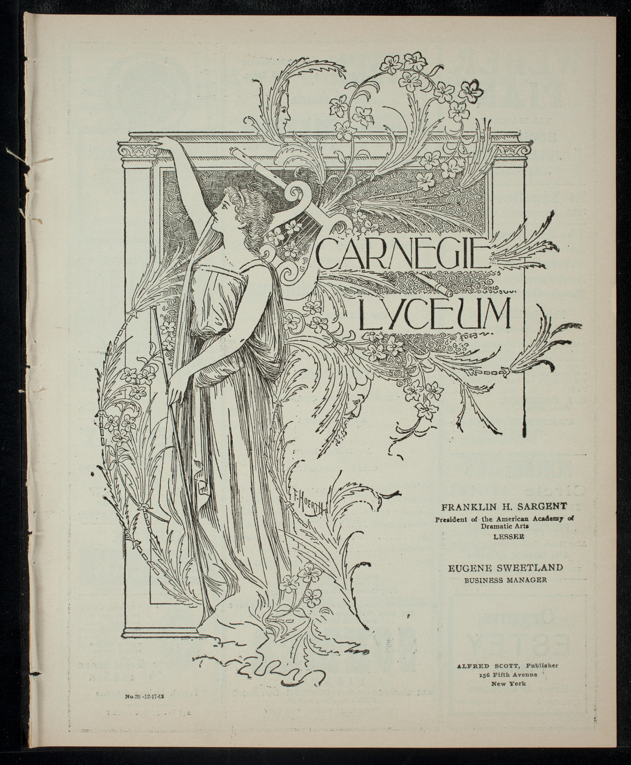 Benefit: Hudson Guild Library, December 17, 1902, program page 1