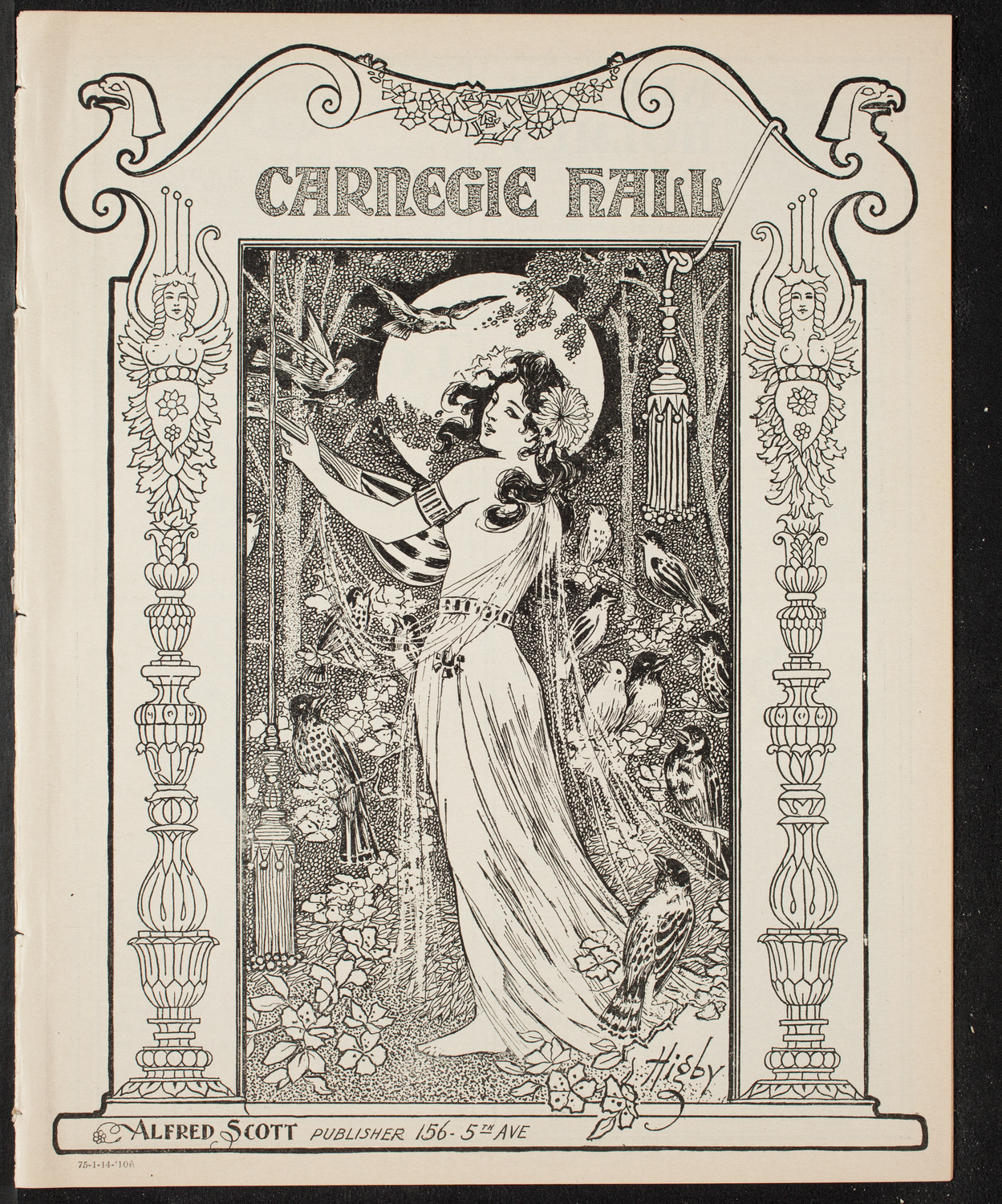 New York Philharmonic, January 14, 1910, program page 1