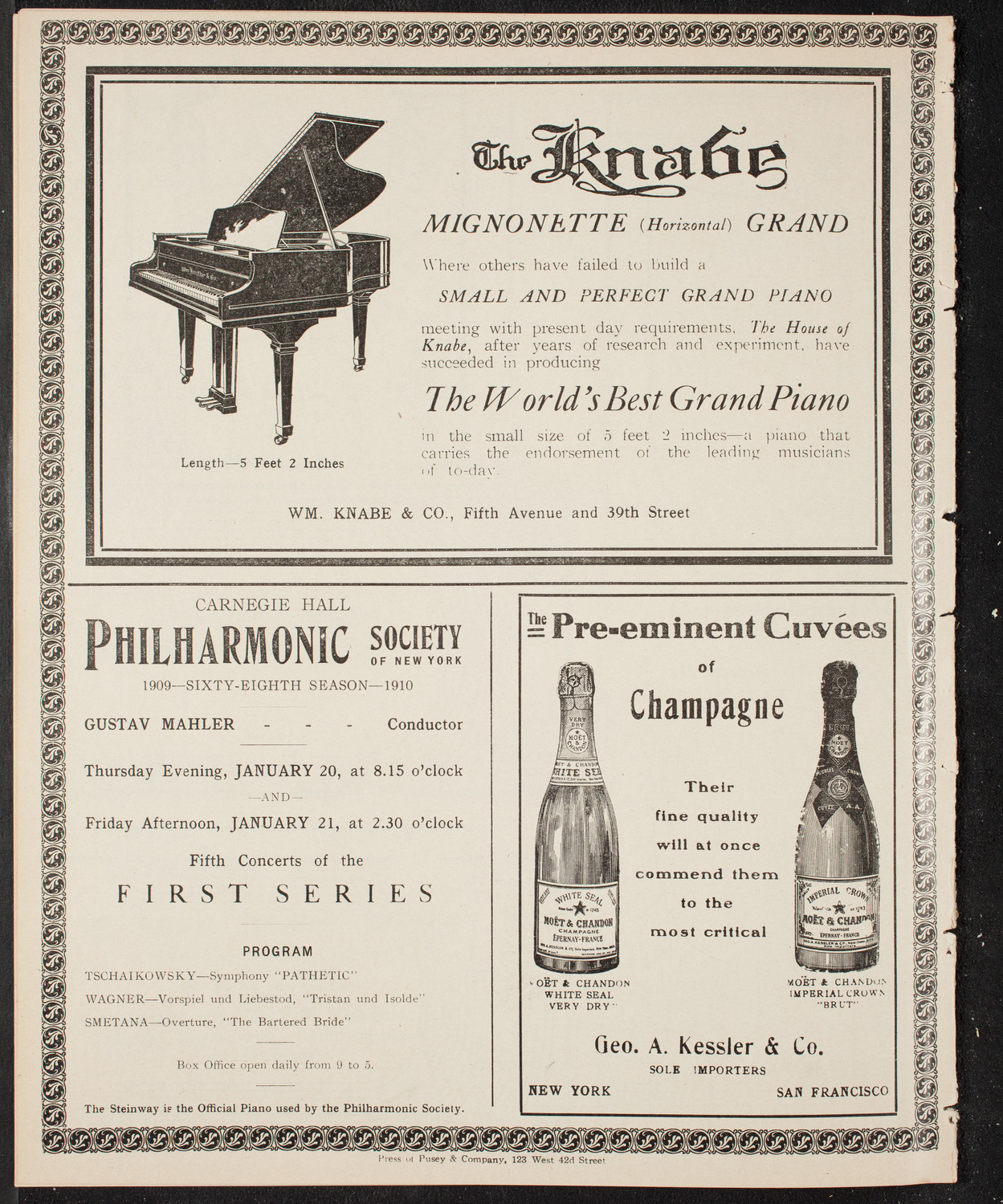 Maud Allan with The Russian Symphony Orchestra, January 20, 1910, program page 12