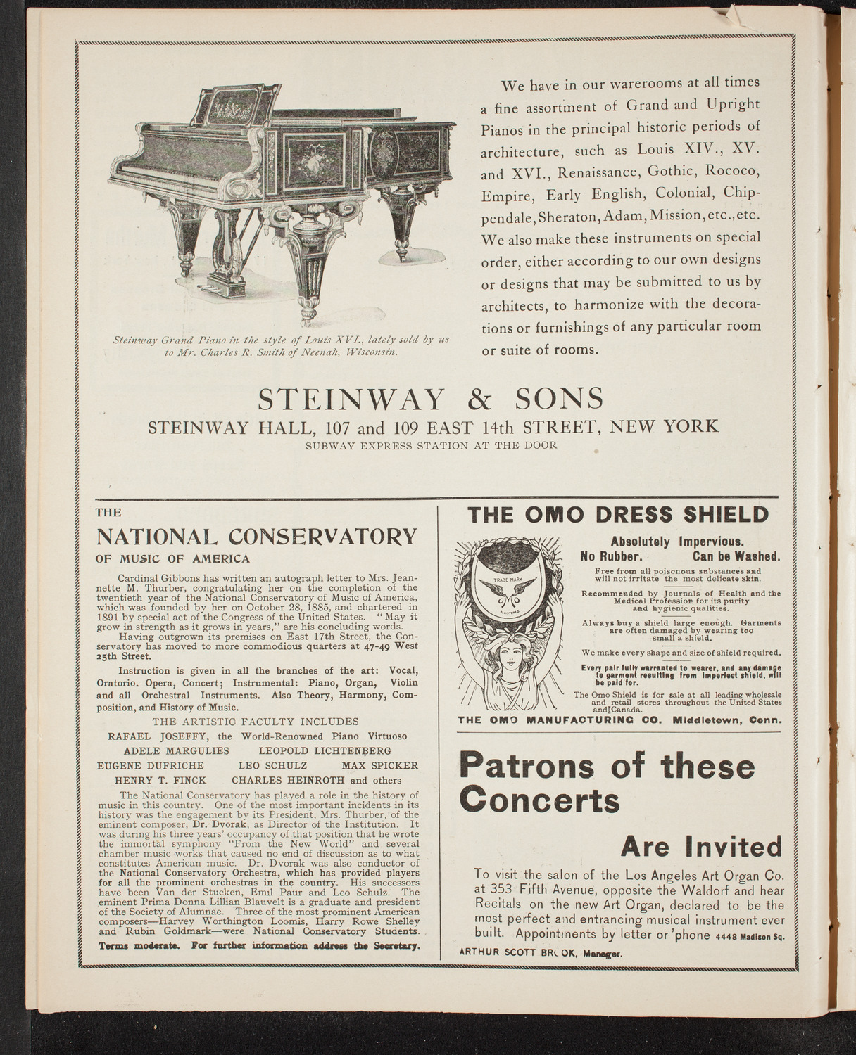 Benefit: German Hospital and Dispensary, December 3, 1905, program page 4