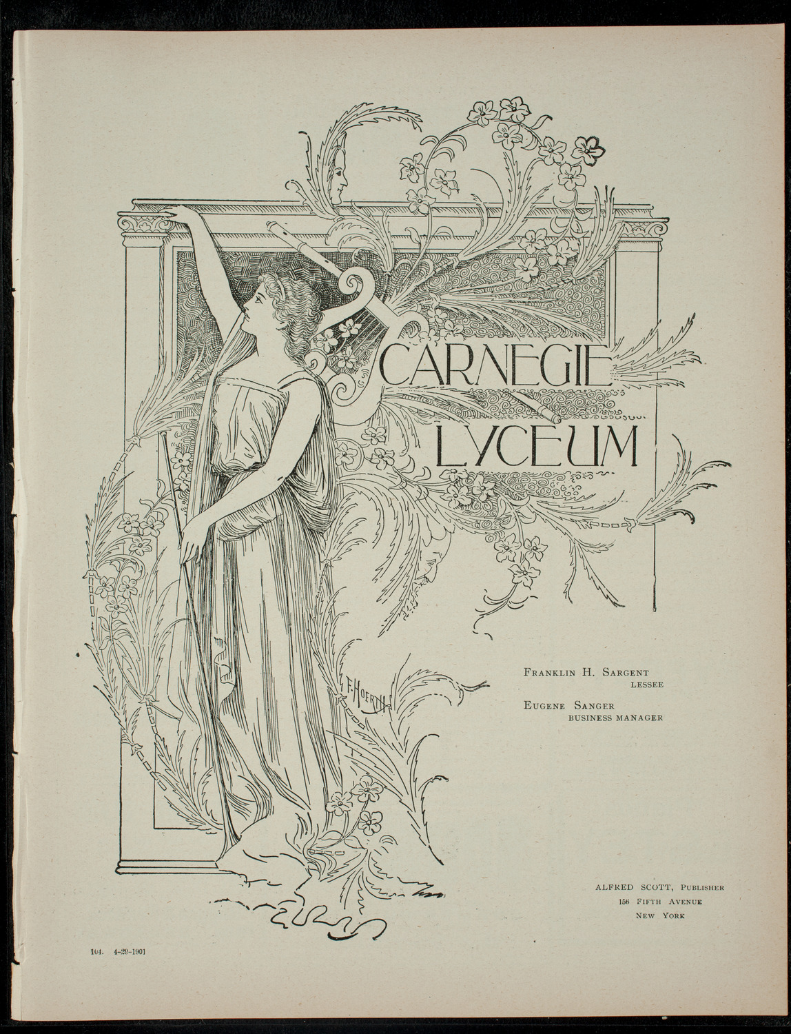 Annual Entertainment by Students of De La Salle Institute, April 29, 1901, program page 1