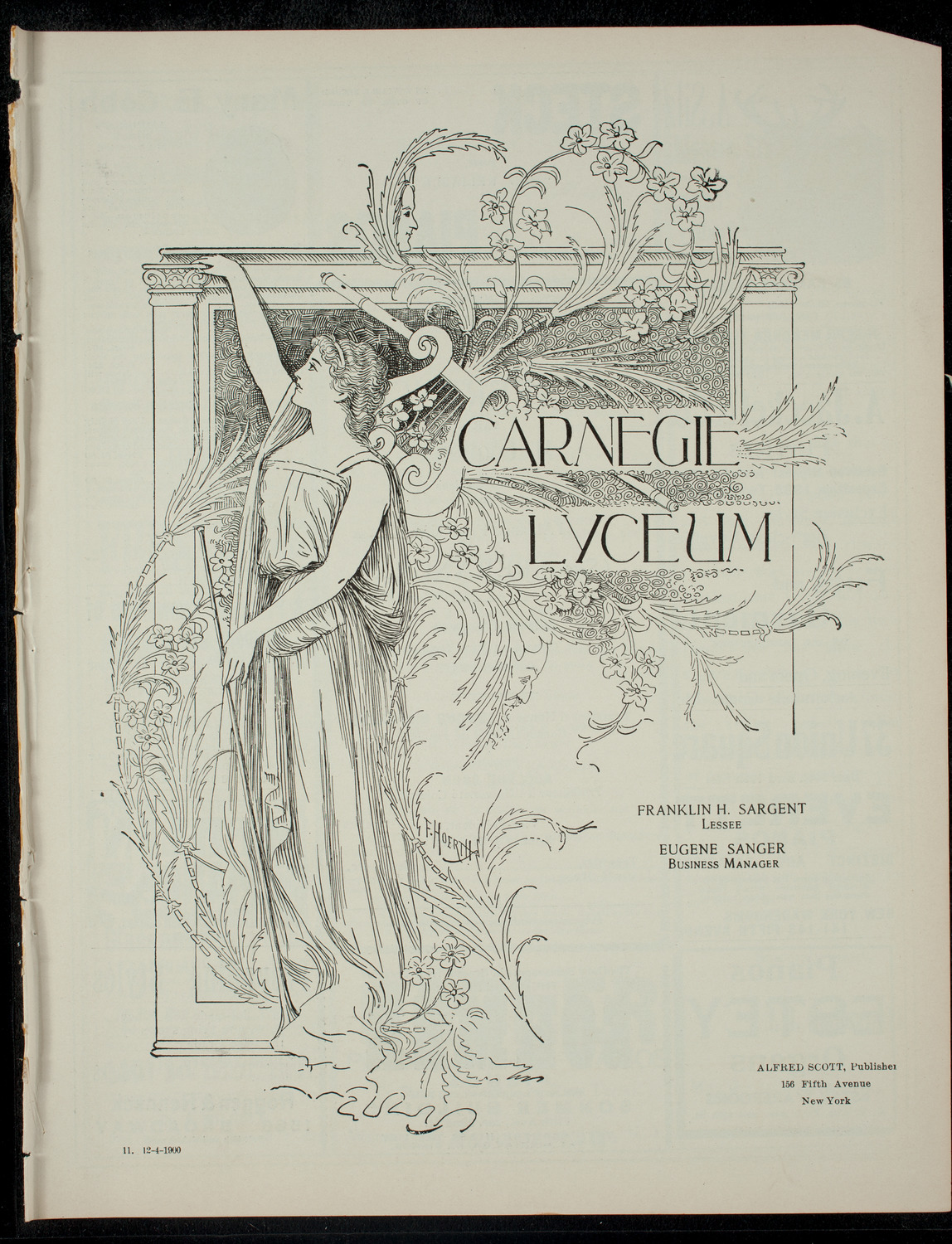 Lecture by Benoit-Constant Coquelin, December 4, 1900, program page 1