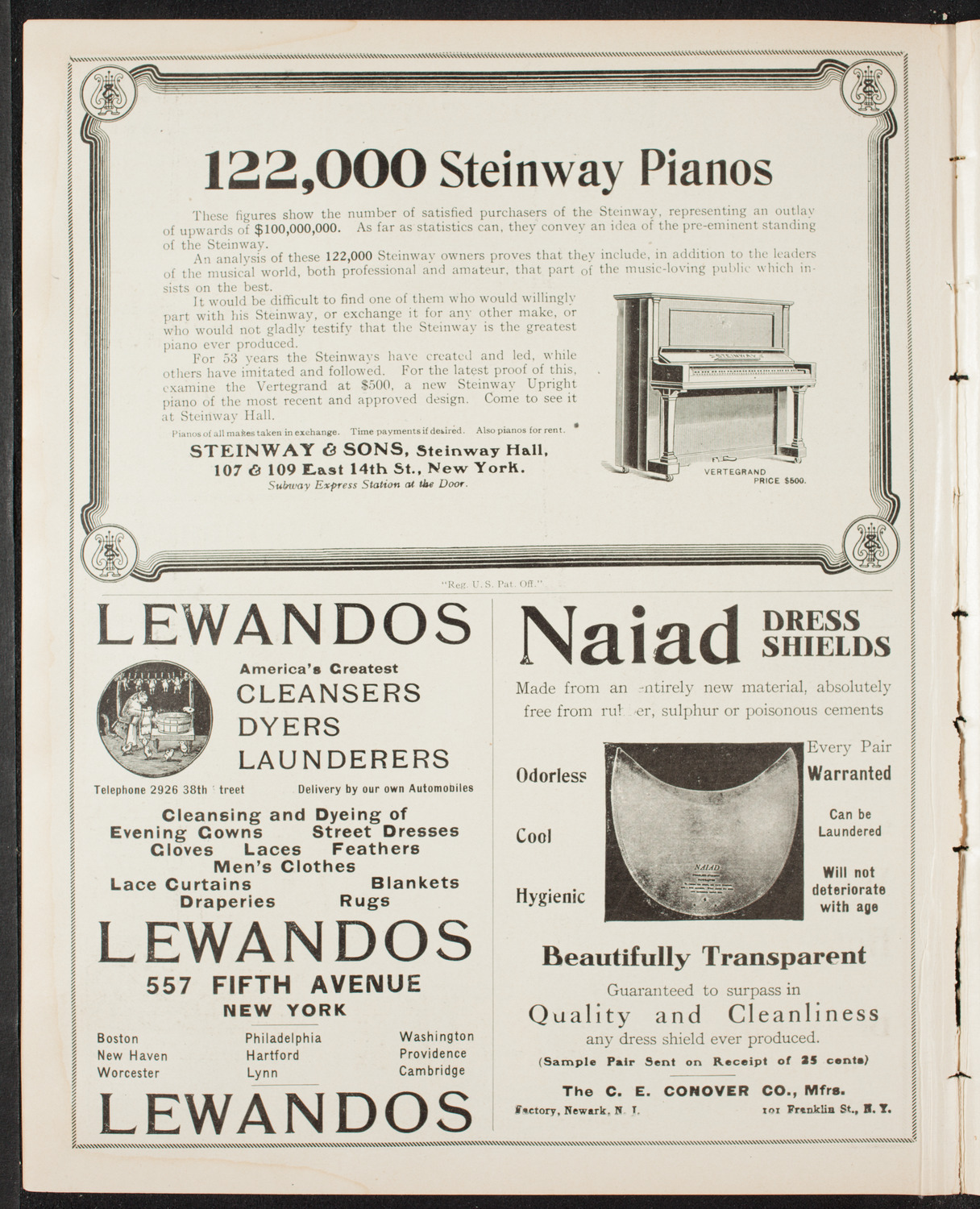 Young Men's Symphony Orchestra of New York, April 28, 1907, program page 4