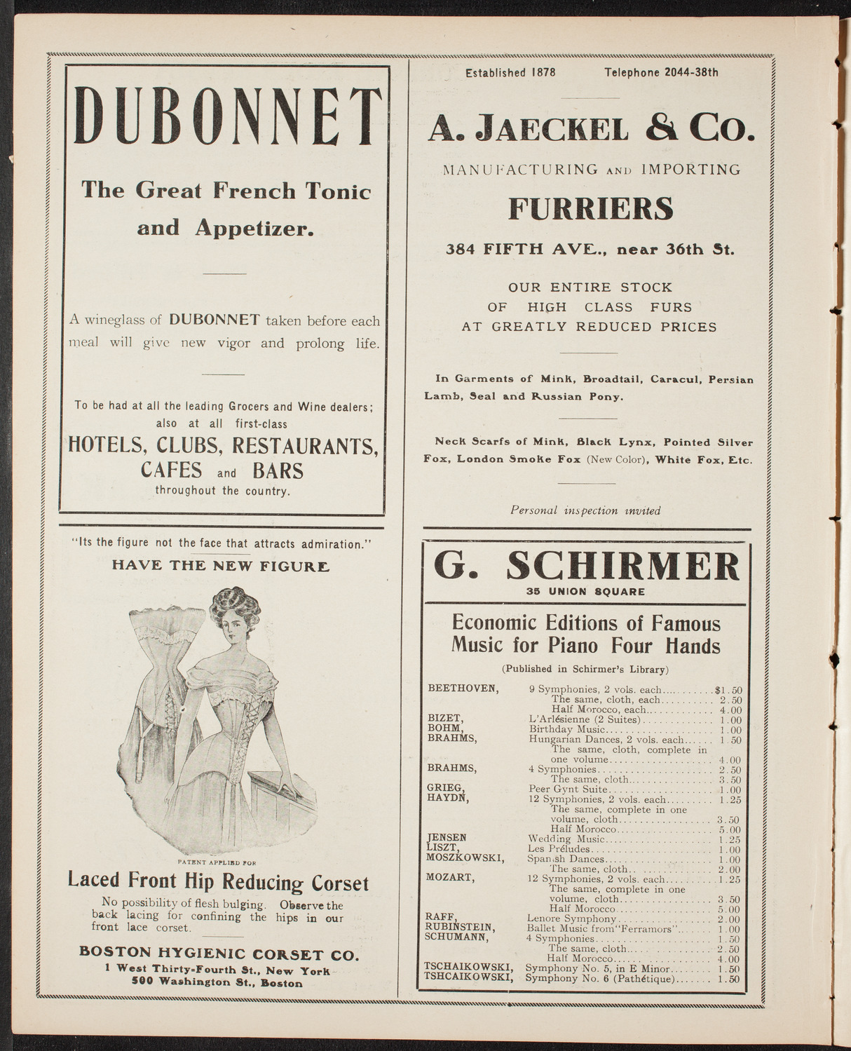 Ernestine Schumann-Heink, Mezzo-Soprano, March 7, 1908, program page 8