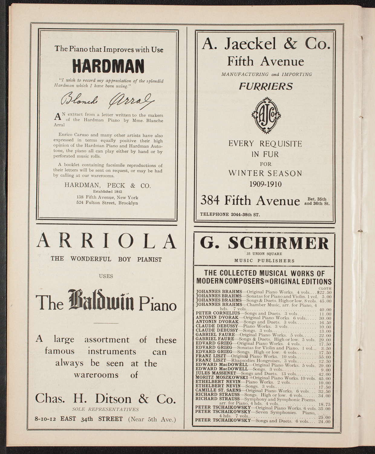 Elmendorf Lecture: At the Gates of the East, November 15, 1909, program page 8