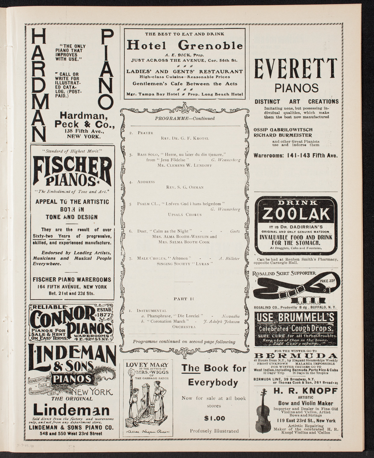 Upsala College Anniversary Program, May 3, 1903, program page 7