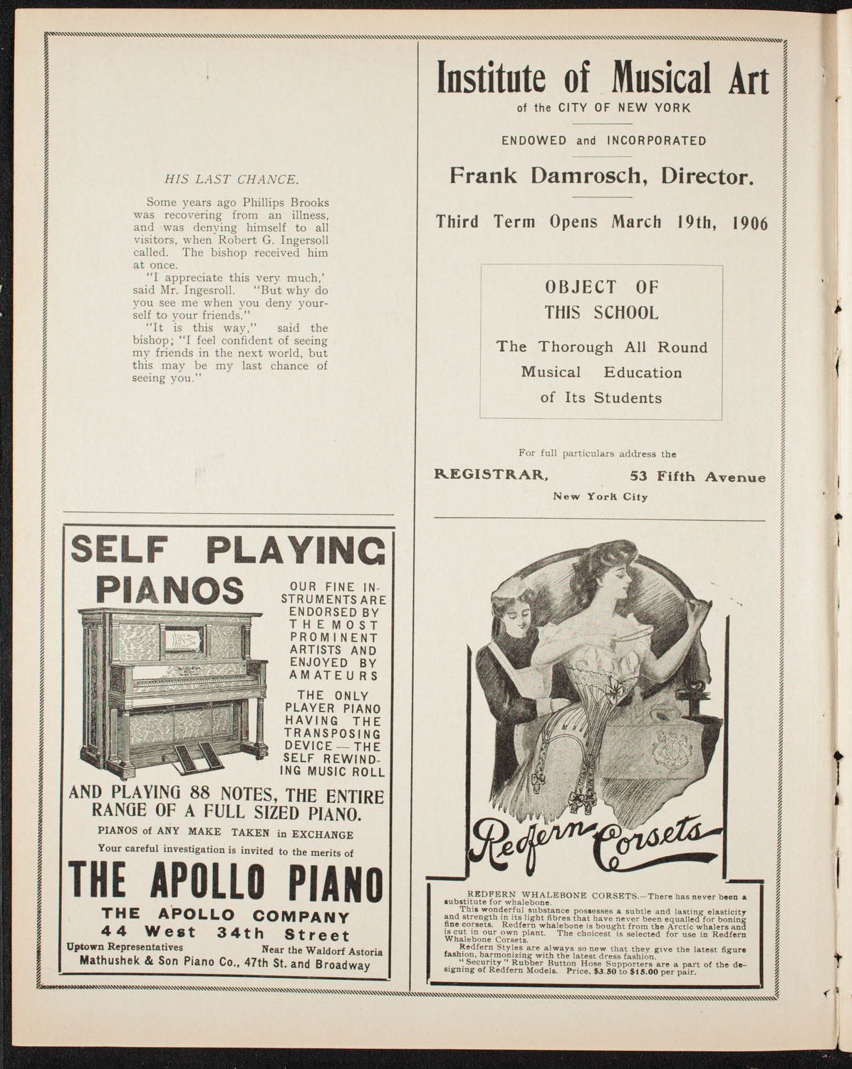 Graduation: New York Law School, June 14, 1906, program page 2