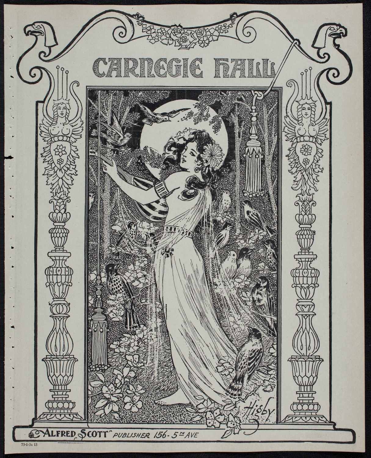 New York Philharmonic, January 3, 1913, program page 1