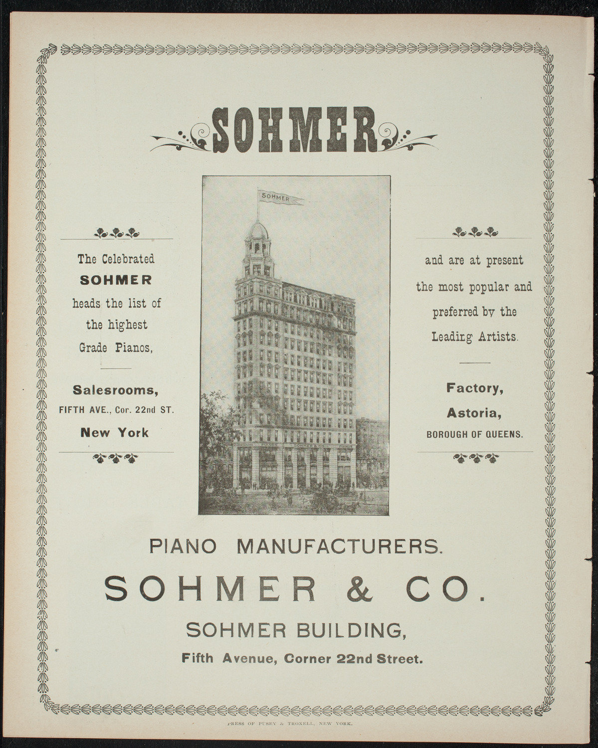 Comparative Literature Society Saturday Morning Conference, March 5, 1898, program page 8