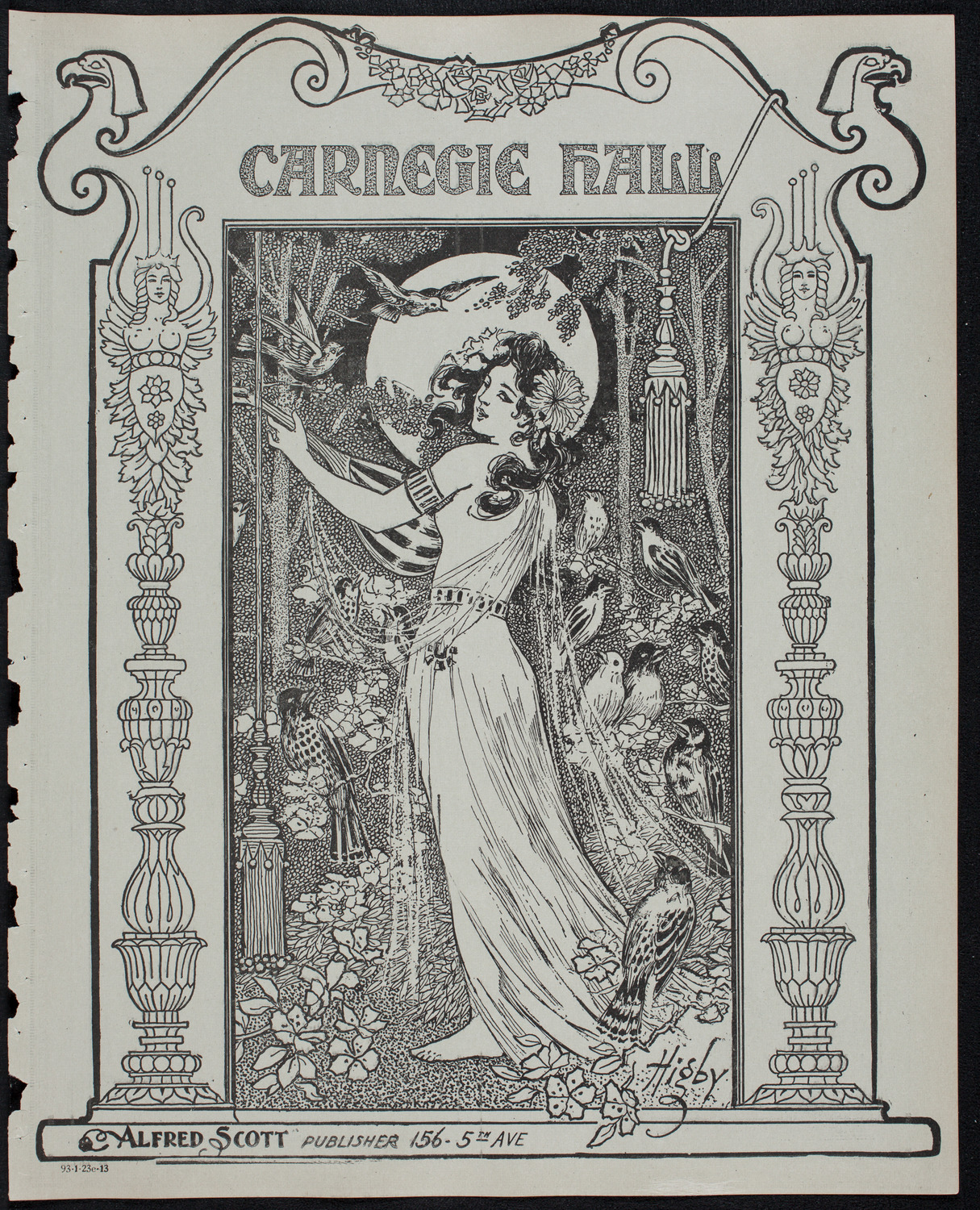 New York Philharmonic, January 23, 1913, program page 1