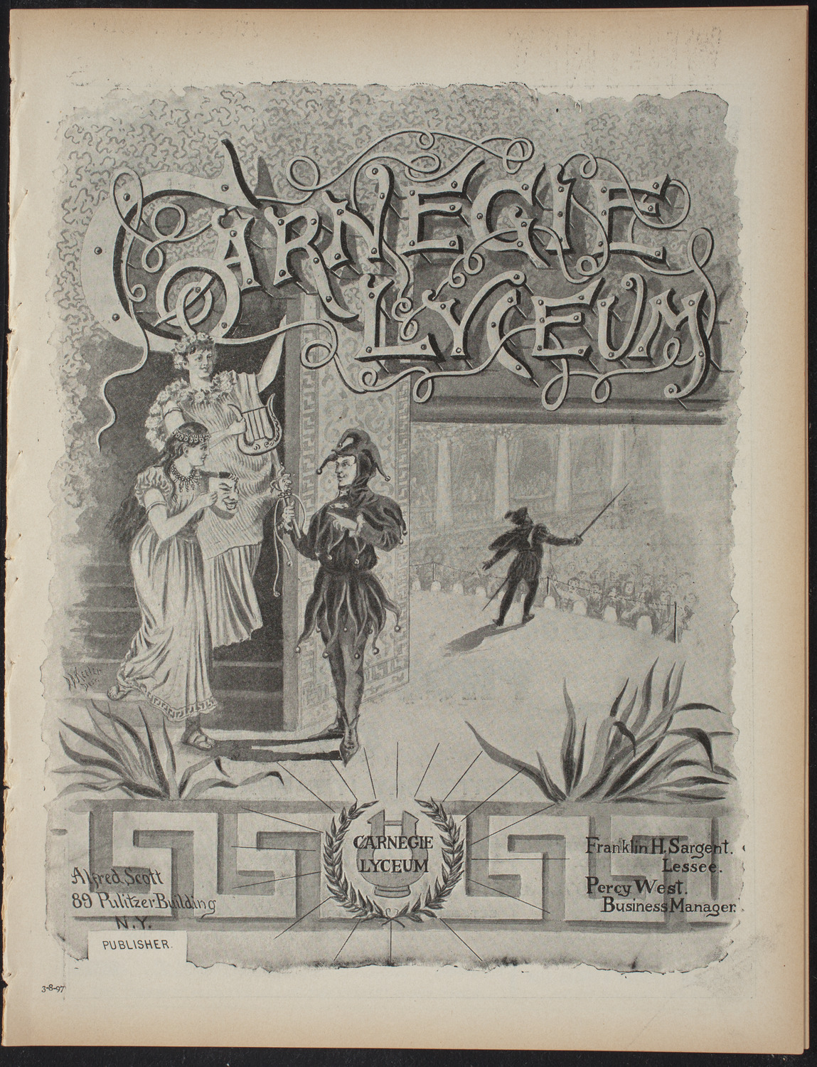 Marie von Hammer, March 8, 1897, program page 1