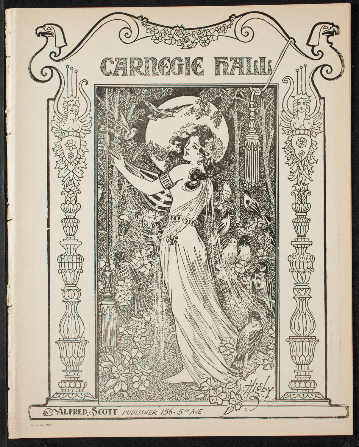 New York Symphony Orchestra, November 18, 1906, program page 1